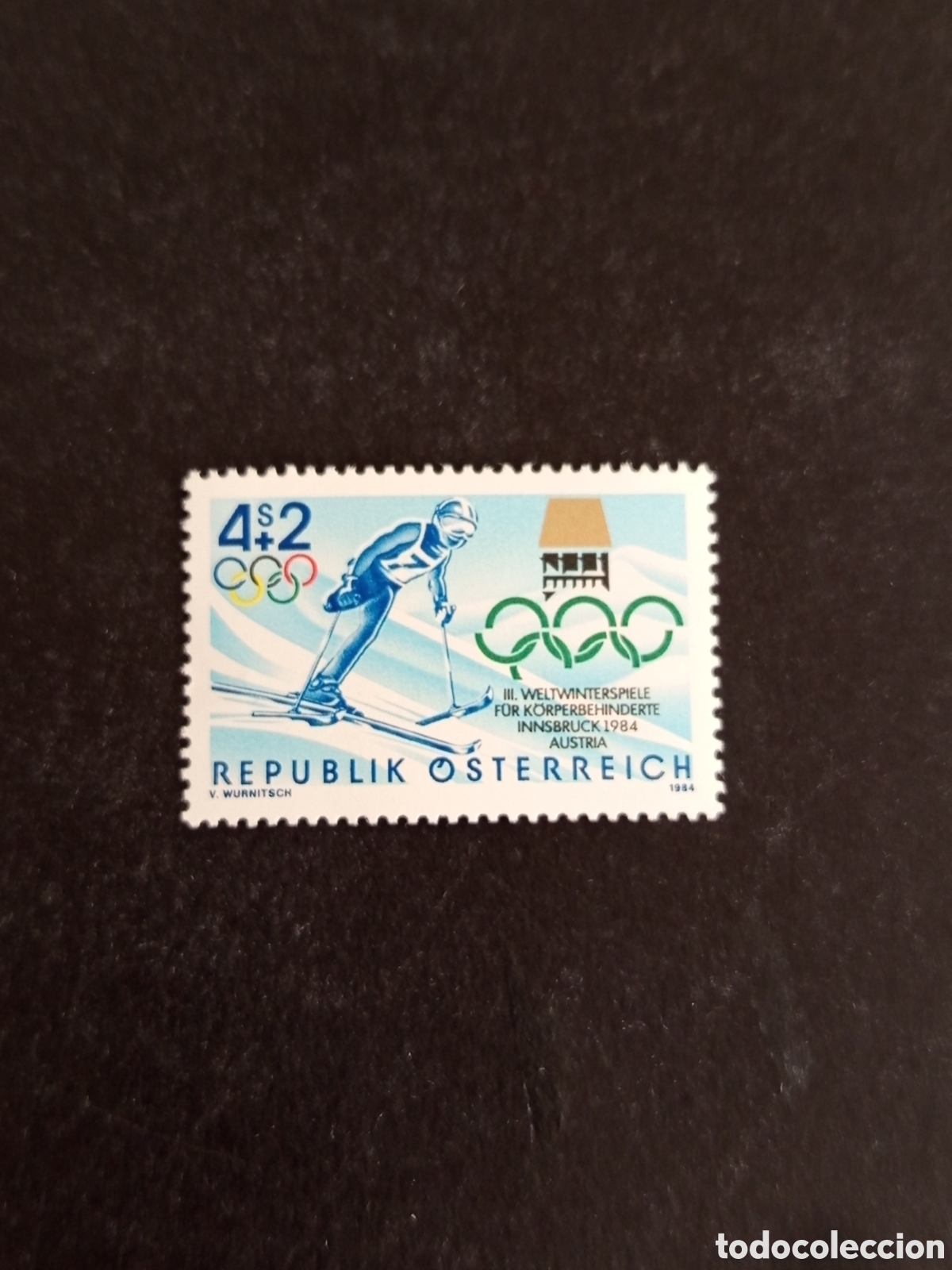 Sellos: AUSTRIA, 1984. JUEGOS OL&Iacute;MPICOS INVIERNO DISCAPACITADOS. YVERT 1594. PEDIDO M&Iacute;NIMO 3 &euro;. VER FOTOS.