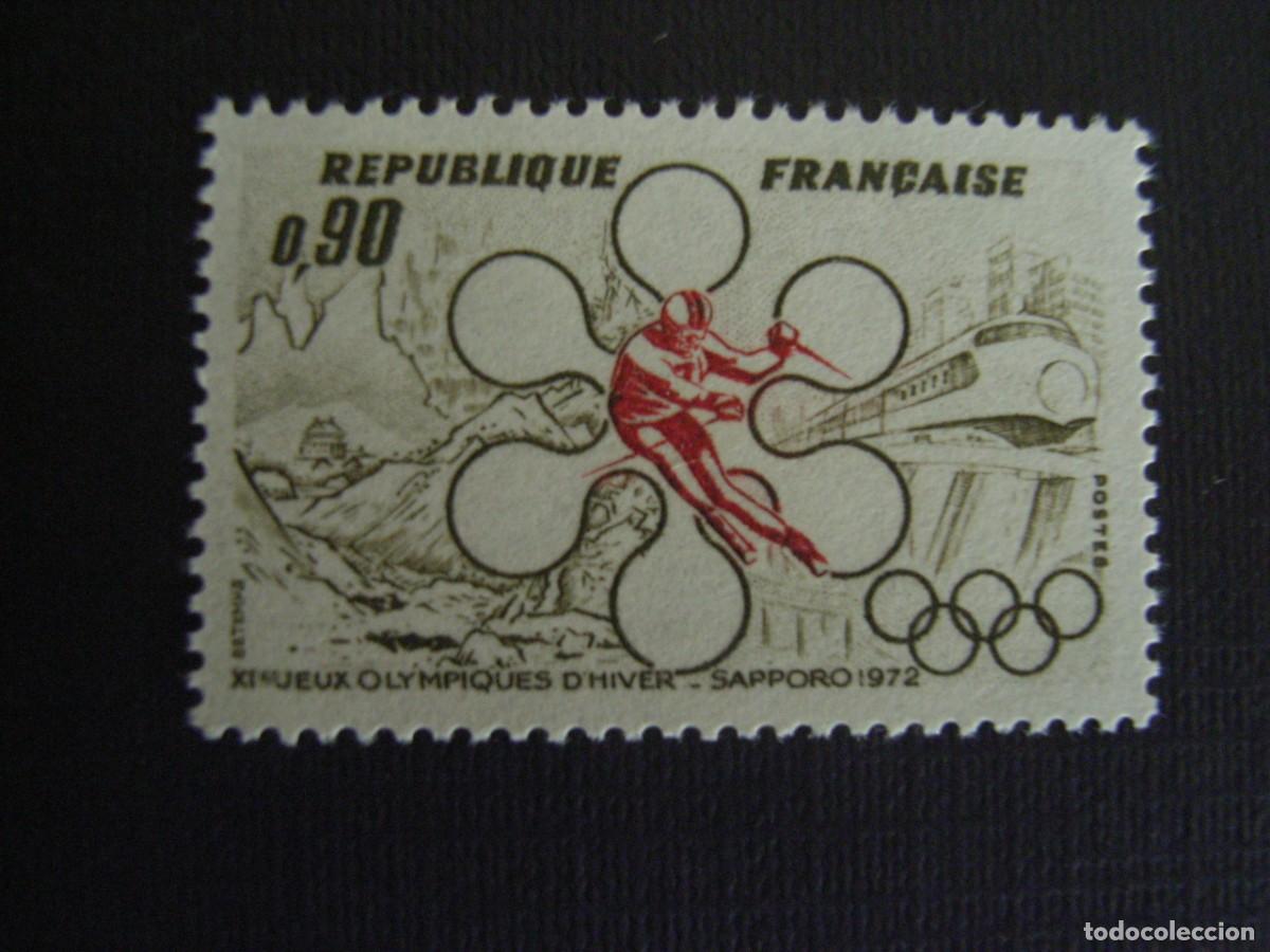 Sellos: FRANCIA N&ordm; YVERT 1705*** A&Ntilde;O 1972. JUEGOS OLIMPICOS DE INVIERNO, EN SAPPORO