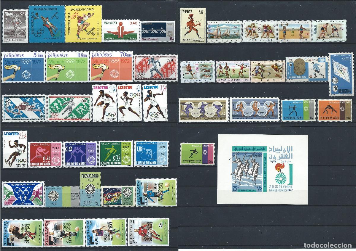 Sellos: J.O de Munich Lot 43 Tp + 1 Bloc Neuf** (MNH) 1972 - Divers Pays