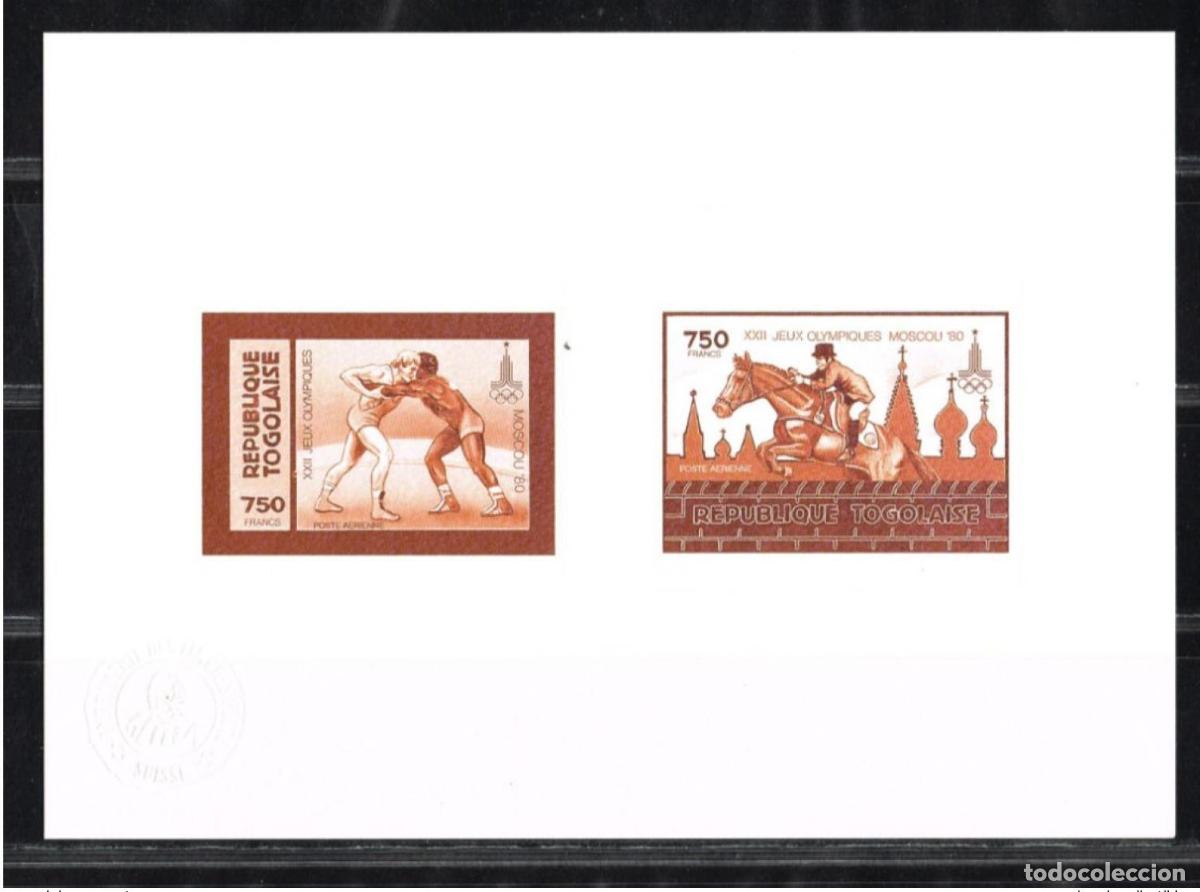Sellos: Togo 1980 Mi. 1431 - 1432 Colectivo prueba de artista caballo boxeo Mosc&uacute;