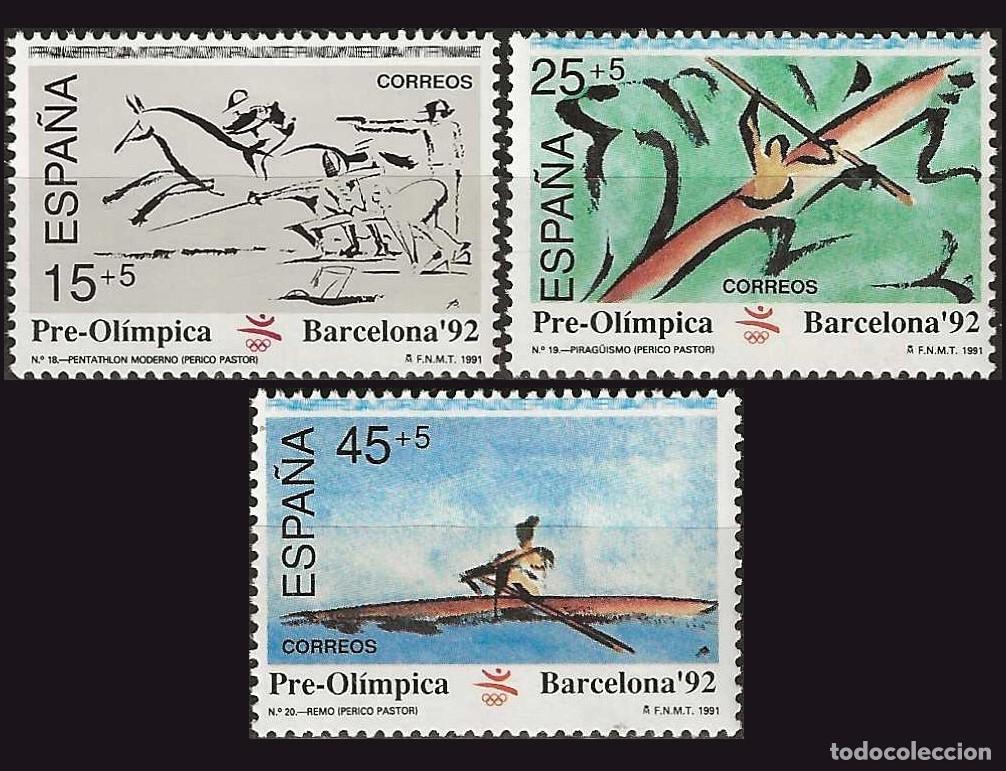 Sellos: 3v Espa&ntilde;a, 1991 | BCN '92 Pre-Olympic VI | Ed: 3104/6, Yv: 2715/7, Mi: 2980/2, SG: 3098/100 MNH **