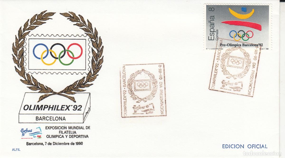 Sellos: JUEGOS OLIMPICOS BARCELONA 92 - MATASELLOS OLIMPHILEX 92 - BARCELONA