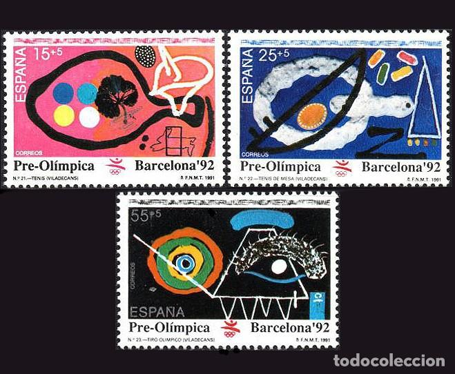 Sellos: 3v Espa&ntilde;a, 1991 | BCN '92 Pre-Olympic VII | Ed: 3134/6, Yv: 2743/5, Mi: 3008/10, SG: 3123/5 MNH **