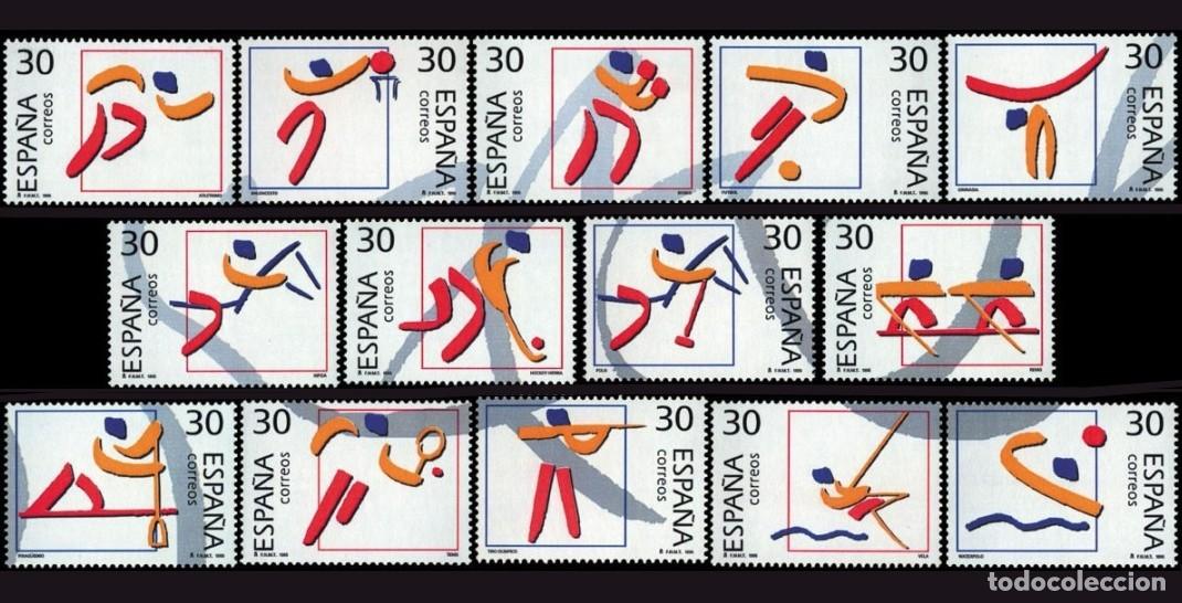 Sellos: 14v Espa&ntilde;a, 1992 | Olympic Silver Medals | Ed: 3364/77, Yv: 2954/67, Mi: 3220/33 MNH **