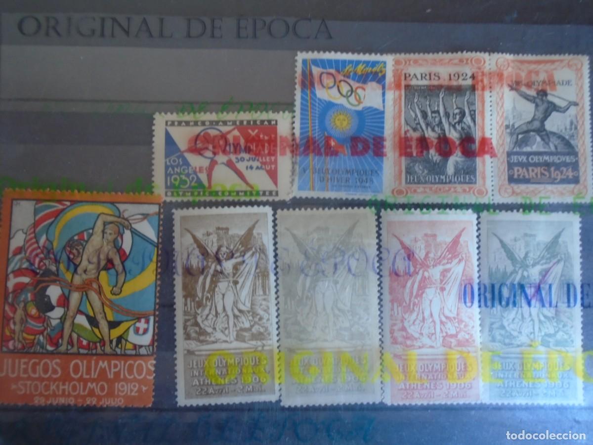 Sellos: (VI-260700)LOTE DE 9 VI&Ntilde;ETAS OLIMPIADAS 1906,1912,1924,1932 y 1948