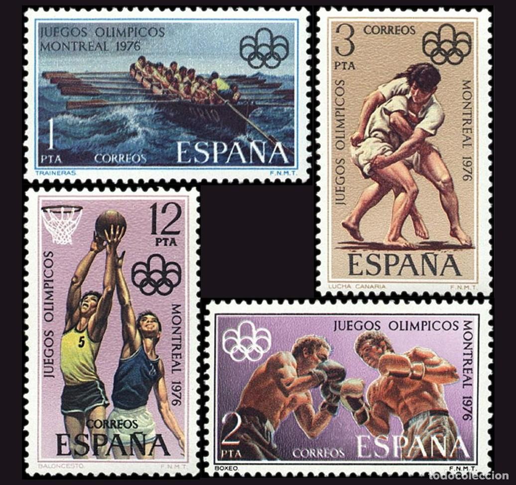 Sellos: 4v Espa&ntilde;a, 1976 | Montreal &acute;76 | Ed: 2340/3, Yv: 1986/90, Mi: 2233/6, Sc: 1965/8 MNH **