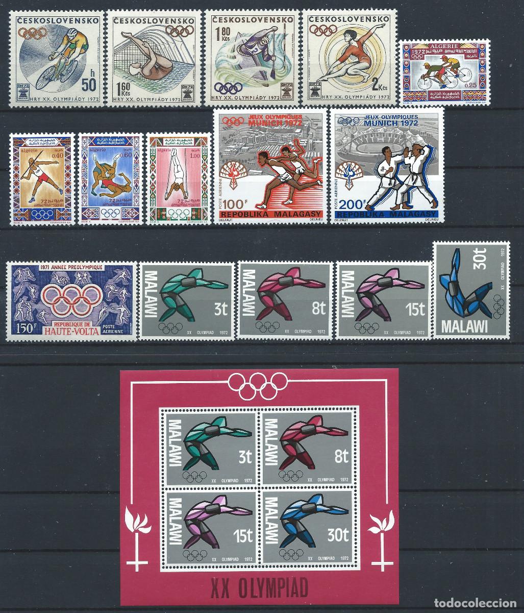 Sellos: J.O de Munich Lot 15 Tp + 1 Bloc Neuf** (MNH) 1972 - J.O de Munich