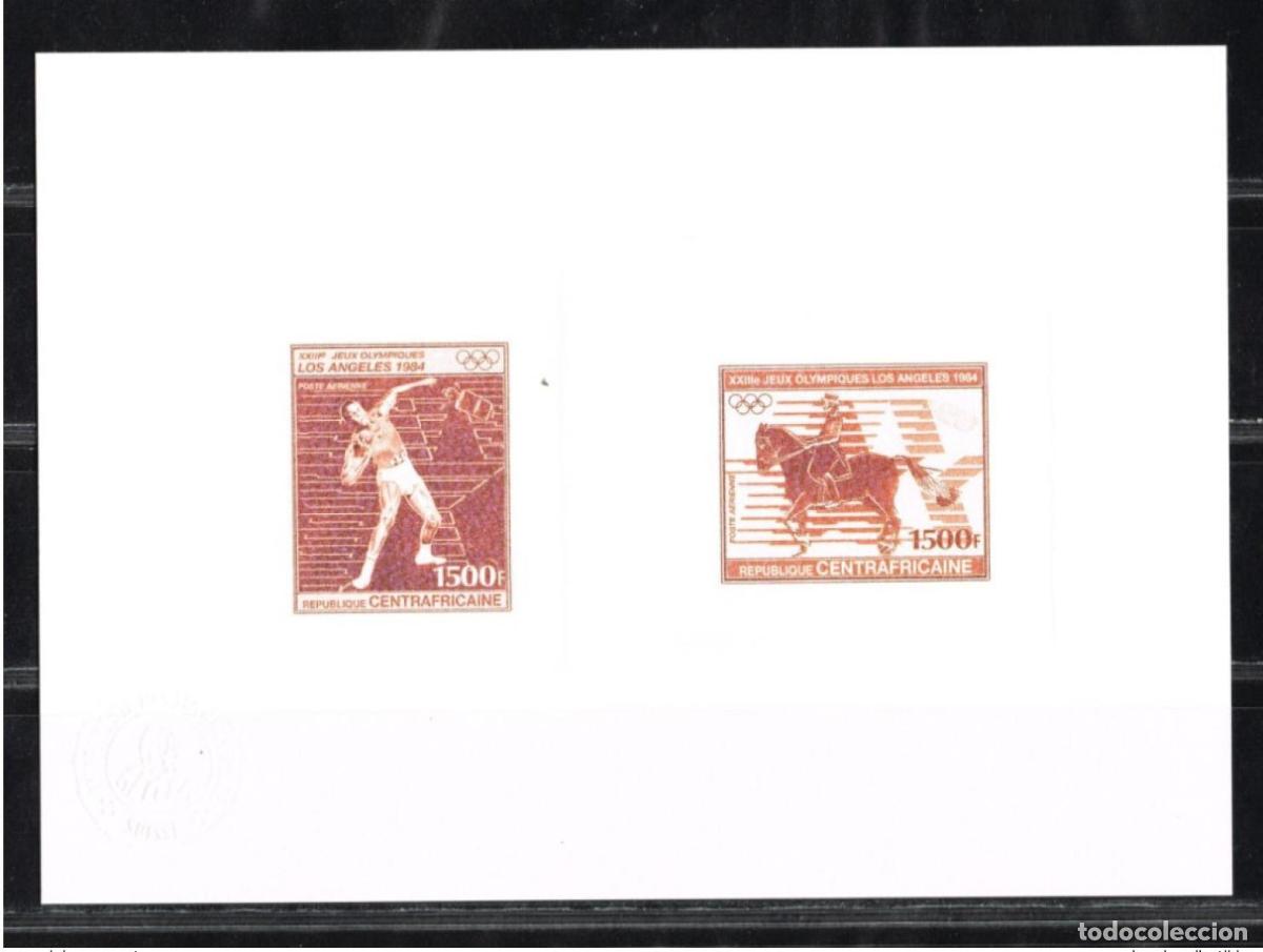 Sellos: Centroafricana 1982 Mi. 968 - 969 Prueba de artista JO Los &Aacute;ngeles 1984 Olympic