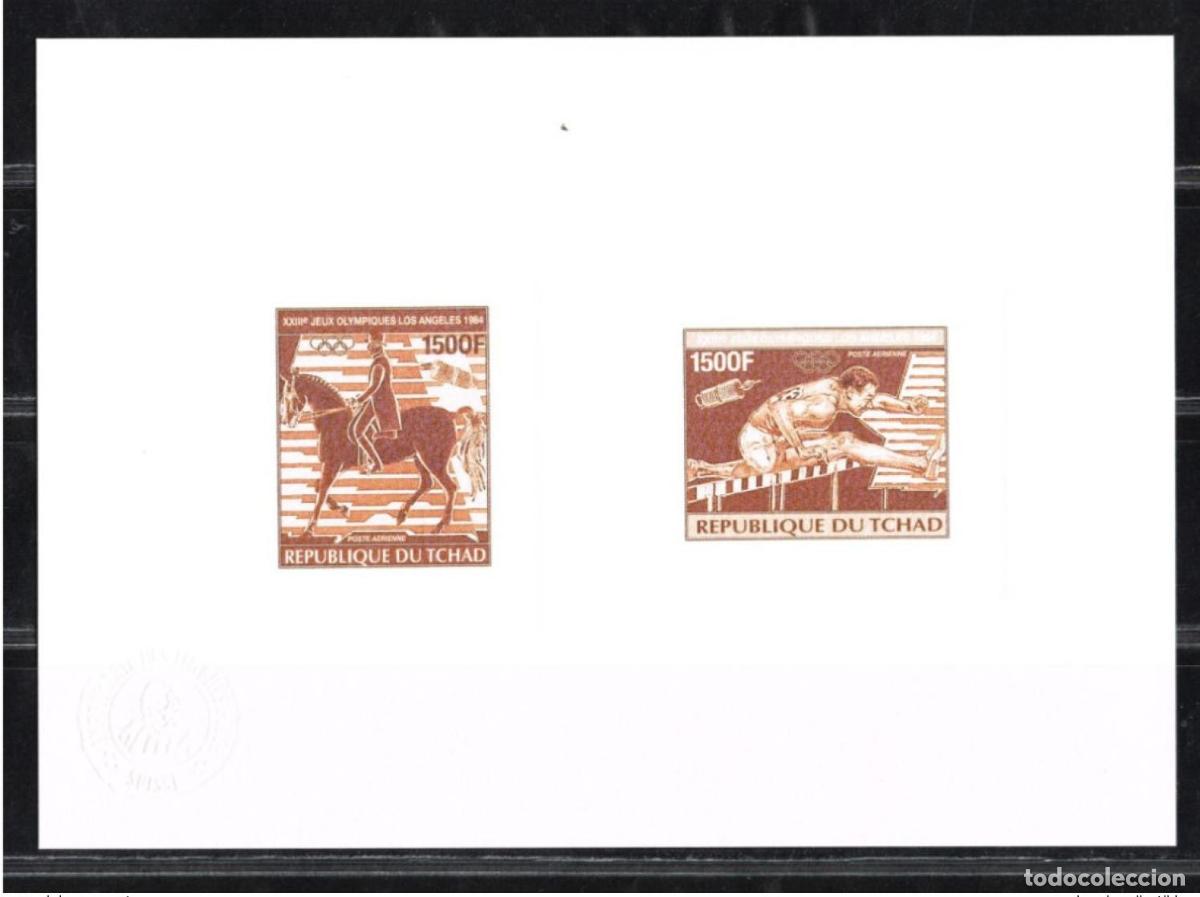 Sellos: Chad 1983 Mi. 999 - 1000 Collective Artist Proof JO Los Angeles Horse 1984