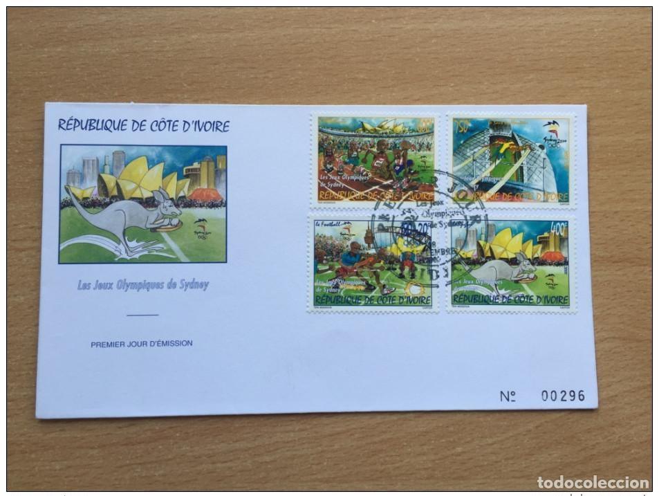 Sellos: Costa de Marfil 2000 Mi. 1256 - 1259 FDC Juegos Ol&iacute;mpicos Sydney