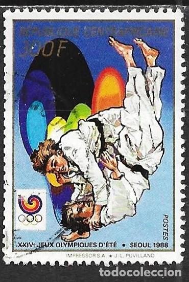 Sellos: Rep. Centroafricana 1988 - Mi 1337 - YT 798 - J.O. de Seul : Judo