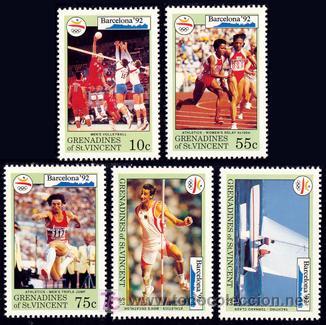 Sellos: S.VCTE.GREN. 1992 739A/E BARCELONA'92 5v. B-92 II