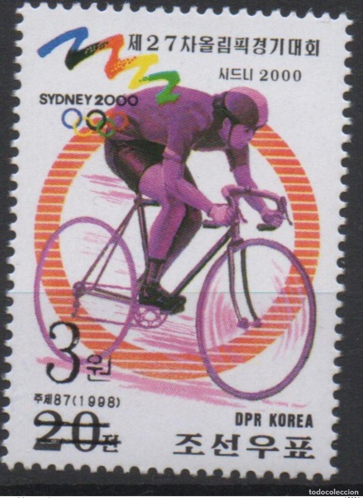 Sellos: Corea 2006 Mi. 5066 OVERPRINT Juegos Ol&iacute;mpicos SYDNEY 2000 Ciclismo