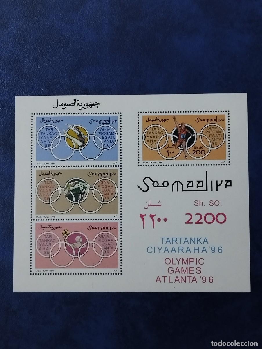 Sellos: 29.07/ Somalia 1996 J.O. Atlanta. Bloque en nuevo