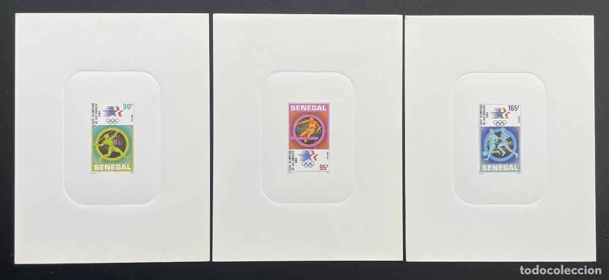 Sellos: Senegal 1984 Mi. 817 - 819 evento de lujo Juegos Ol&iacute;mpicos Los &Aacute;ngeles f&uacute;tbol