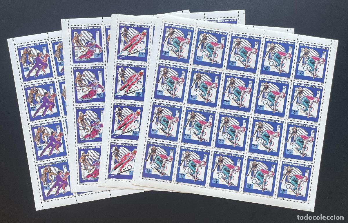 Sellos: Mali 1994 YT 598-601 bloque Juegos Ol&iacute;mpicos invierno Lillehammer esqu&iacute;