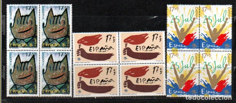 Sellos: EDIFIL 3212/4, JUEGOS OLIMPICOS DE BARCELONA, NUEVO ** SERIE COMPLETA EN BLOQUE DE 4
