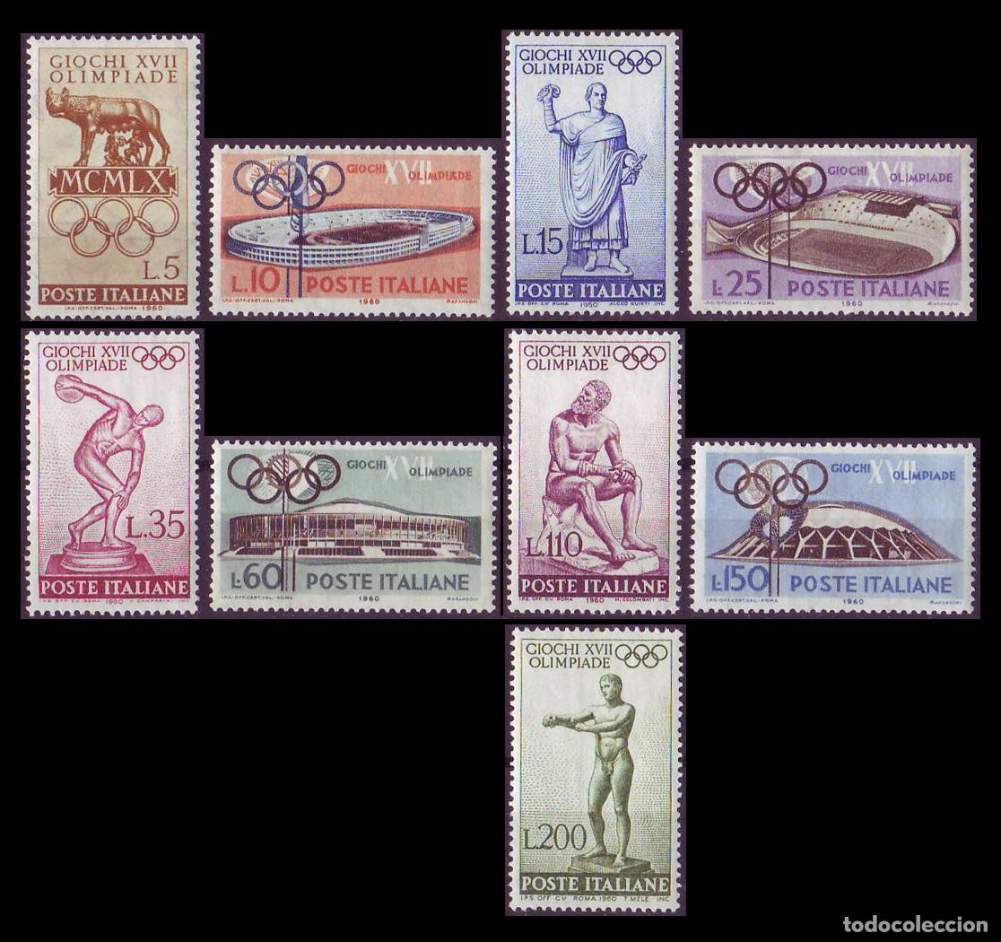 Sellos: 9v Italia 1960 | JJ.OO. Roma &acute;60 | Yv: 812/20 - Mi: 1064/72 MNH **