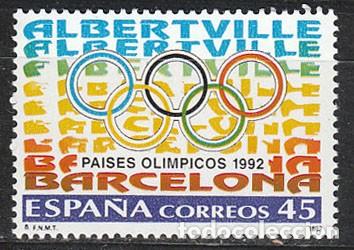 Sellos: EDIFIL 3211, PAISES OLIMPICOS: BARCELONA-ALBERTVILLE, NUEVO ***