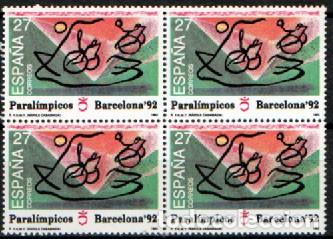 Briefmarken: EDIFIL 3192, JUEGOS PARALIMPICOS, NUEVO *** EN BLOQUE DE 4