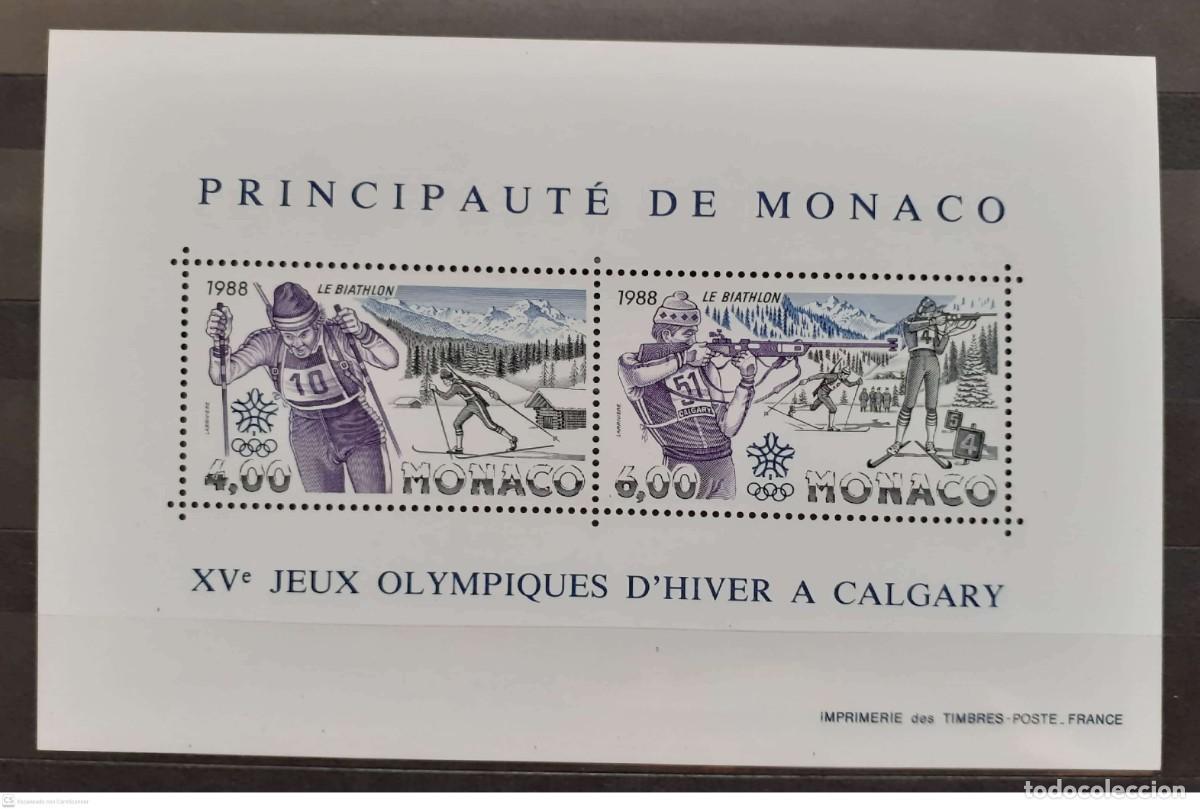 Sellos: M&Oacute;NACO H.B. n&deg; 40 ** Juegos Olimpicos de invierno de Calgary