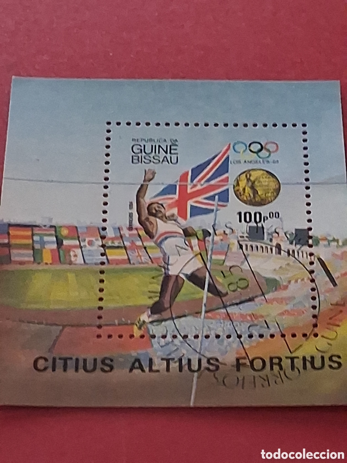 Sellos: HB Guinea Bissau mtdo 1984. Juegos olimpiada. Los &Aacute;ngeles. Deporte. Bandera. Atletas.