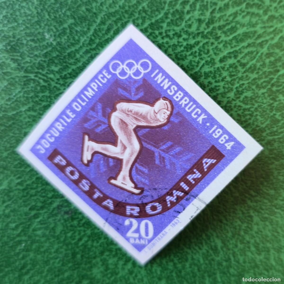 Sellos: Sellos Ruman&iacute;a (Posta Romana) 1963 Juegos Ol&iacute;mpicos de Invierno de Innsbruck 1964 Sello sin Dentar