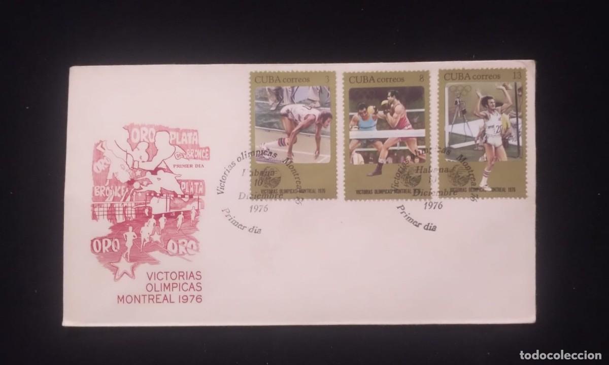 Sellos: TS) 1976 CUBA, FDC,THE MONTREAL OLYMPIC GAMES AND THE CARIBEAN MEDALISTS STAMPS,VF.