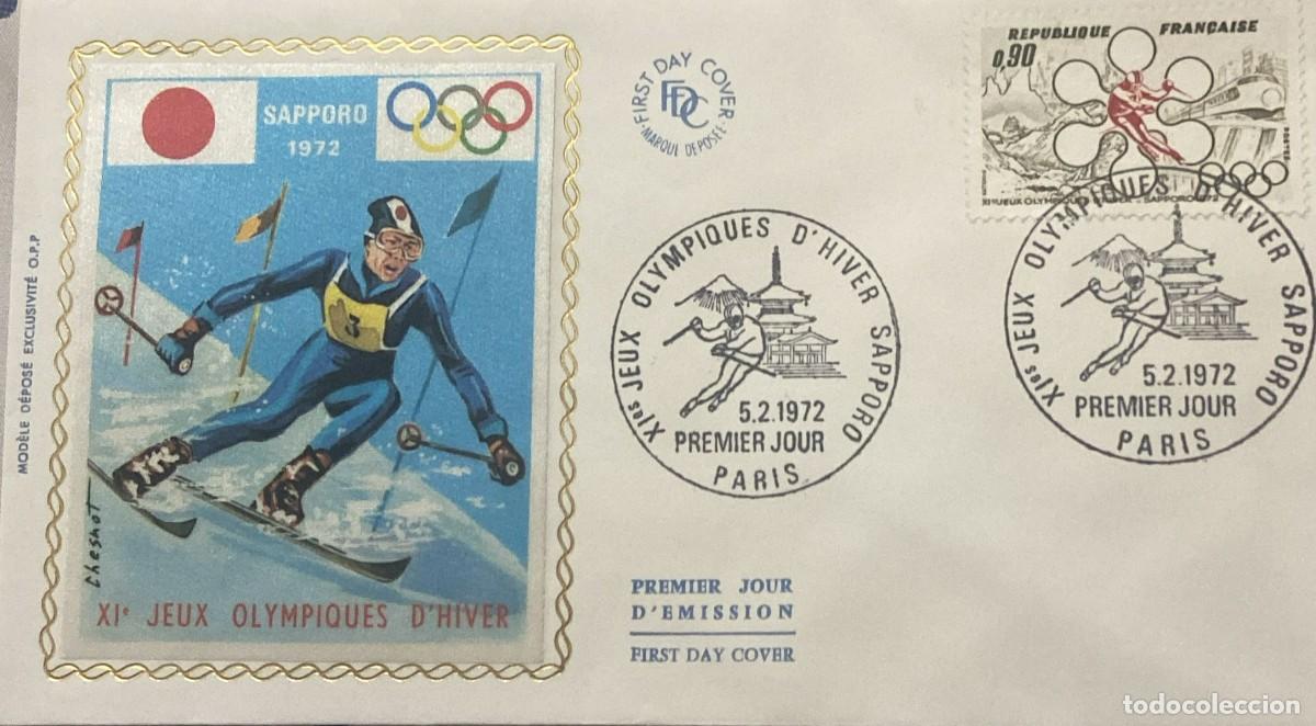 Sellos: TS) 1972 FRANCE, FDC,WITH THE 11TH WINTER OLYMPIC GAMES IN SAPPORO,VF.