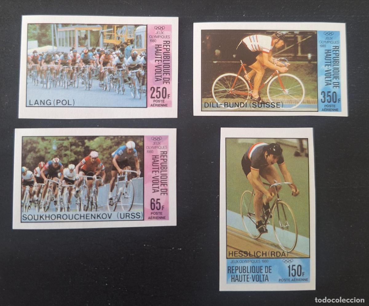 Sellos: Alto Volta 1980 Mi. 795-798 ND Juegos Ol&iacute;mpicos Mosc&uacute; ciclismo