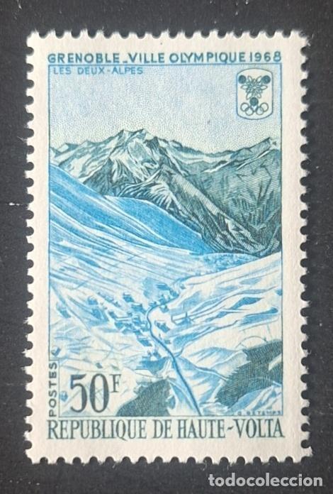 Sellos: Alto Volta 1968 Mi. 231 Juegos Ol&iacute;mpicos Grenoble Les Deux-Alpes