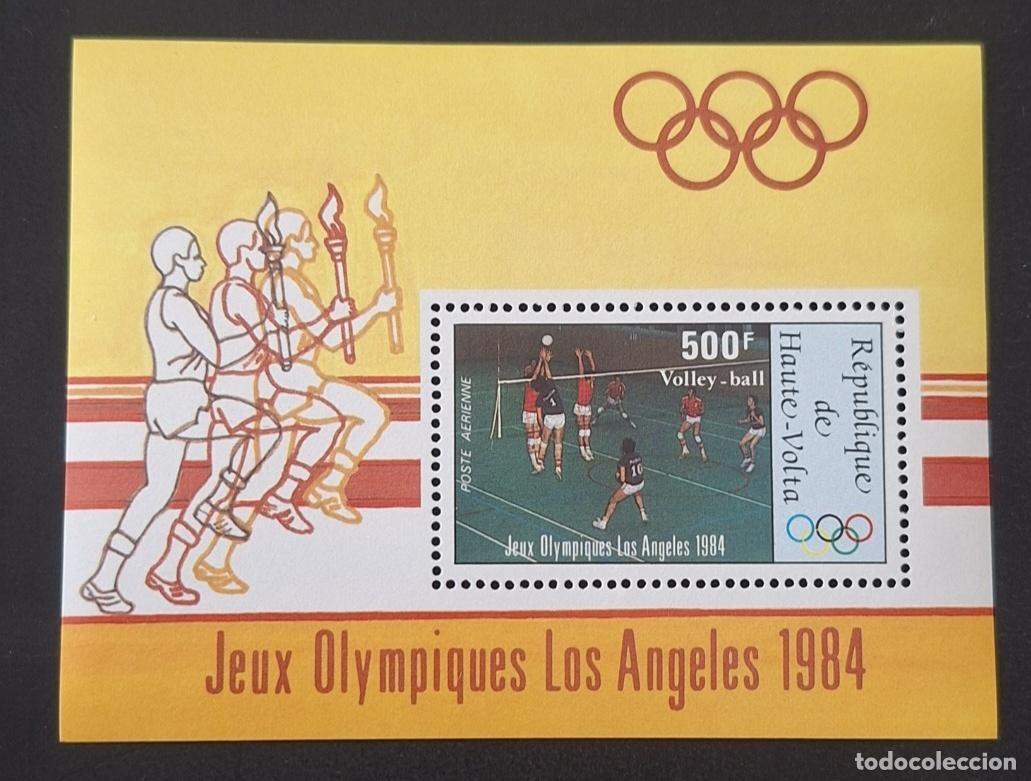 Sellos: Alto Volta 1984 Mi. Bl. 70 Juegos Ol&iacute;mpicos Los &Aacute;ngeles voleibol