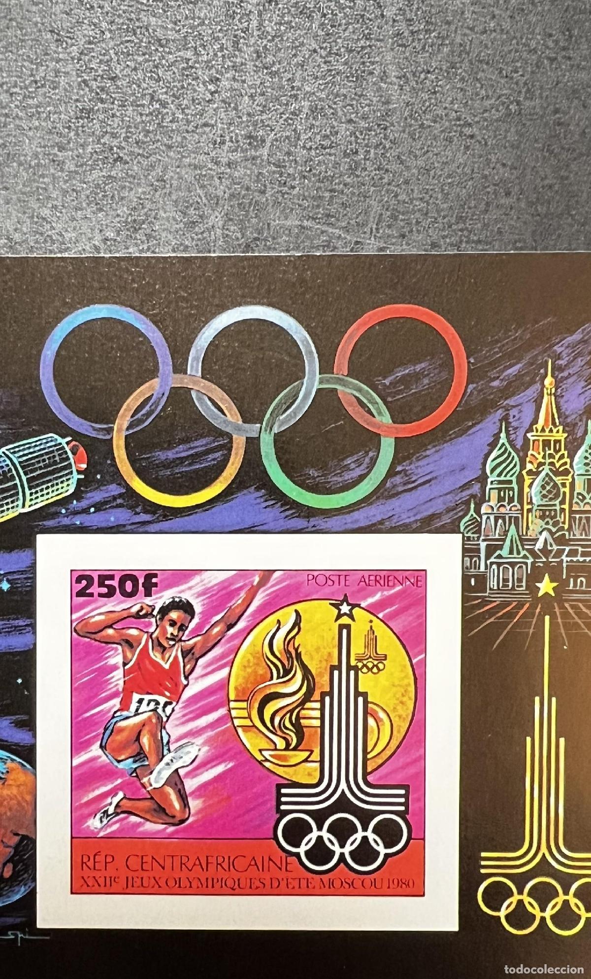 Sellos: Centro&aacute;frica 1980 Mi. Bl. 81B ND Juegos Ol&iacute;mpicos Mosc&uacute; atletismo