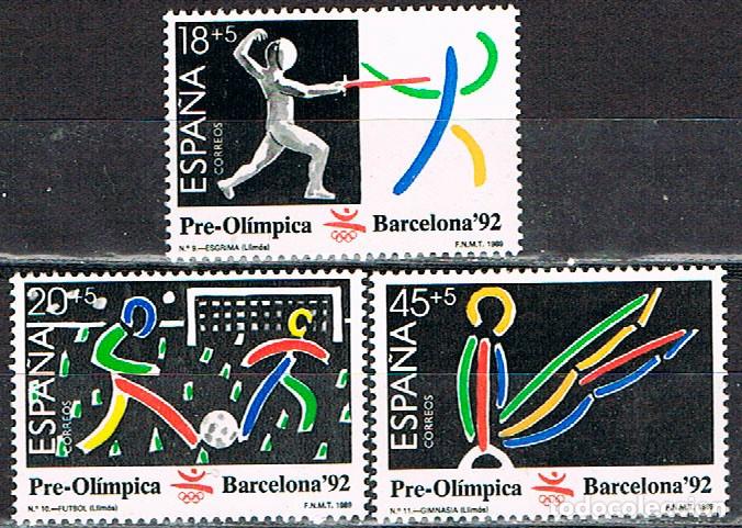 Sellos: EDIFIL N&ordm; 3025/7, 3&ordf; SERIE PREOLIMPICA, JUEGOS OLIMPICOS DE BARCELONA 92,JUDO, NUEVO, SERIE COMPLETA