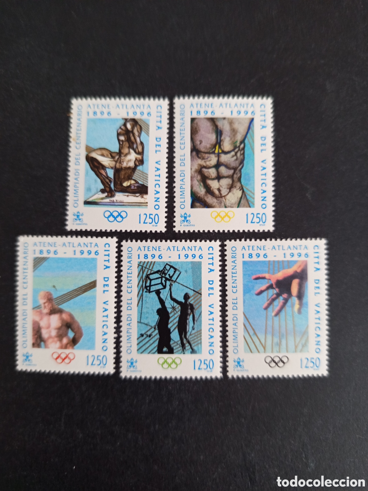 Sellos: Vaticano,1996. Olimpiada de Atlanta (USA). Yv. 1038/42. Completa en nuevo. Pedido m&iacute;nimo 3 &euro;.