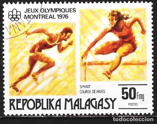 Sellos: Madagascar 1976 - Mi 776 - YT 579 - Juegos ol&iacute;mpicos en Montreal
