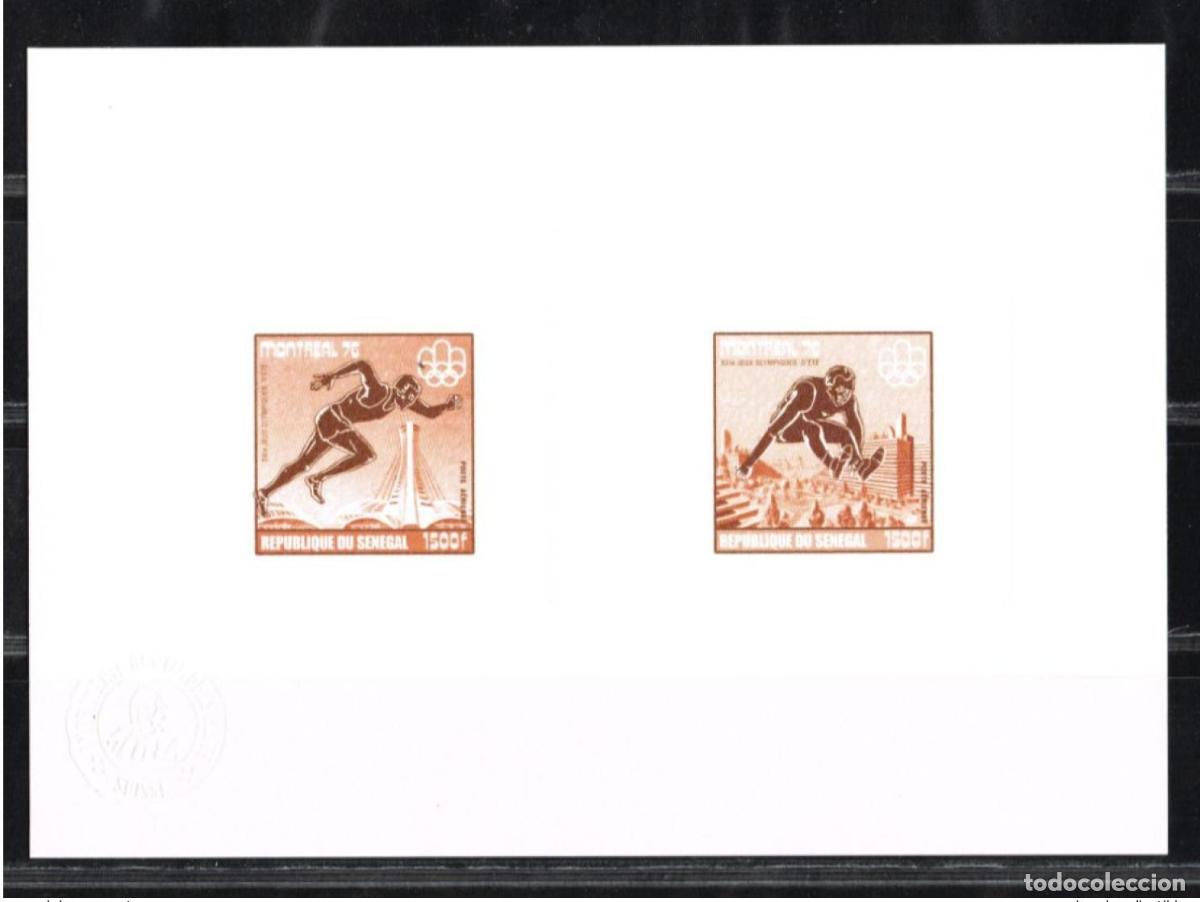 Sellos: Senegal 1976 Mi. 604 - 605 Evento colectivo de artistas Juegos Ol&iacute;mpicos Montreal