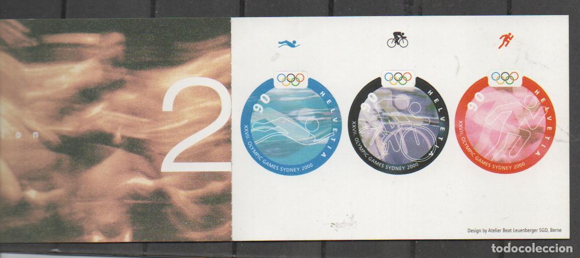 Stamps: Suiza, Ivert 1656/8, Juegos ol&iacute;mpicos de Sidney, nuevos en carnet