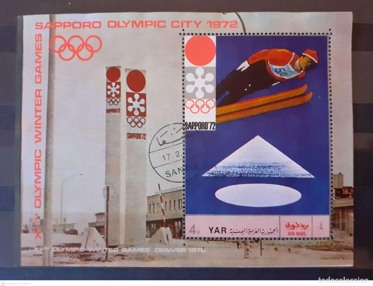Briefmarken: YEMEN, REP&Uacute;BLICA (Y.A.R.) Bloque n&deg; 147&deg; Juegos Ol&iacute;mpicos de invierno de Sapporo. Saltos de esqu&iacute;