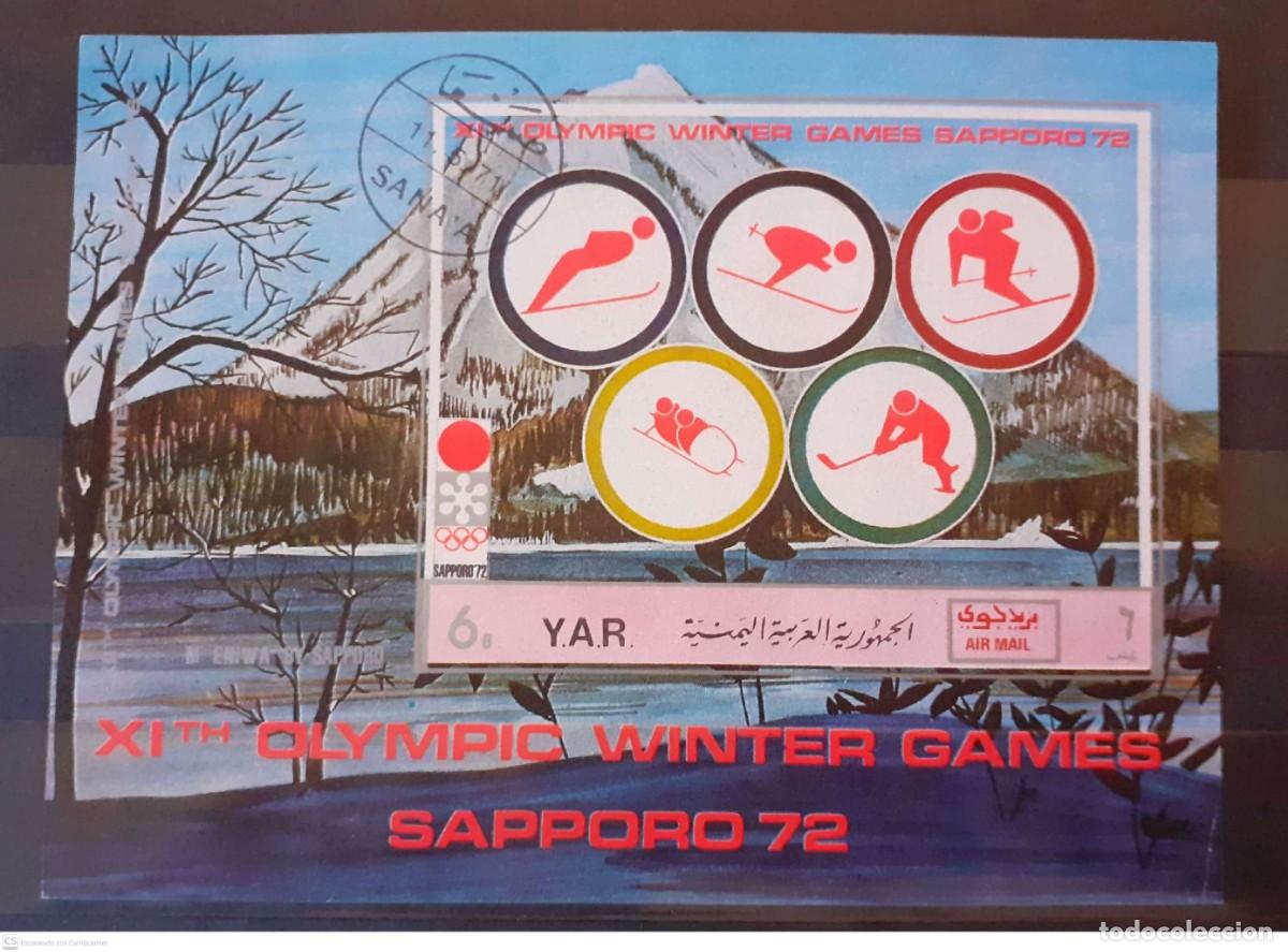 Timbres: YEMEN, REP&Uacute;BLICA (Y.A.R.) Bloque n&deg; 173&deg; s/d Juegos Ol&iacute;mpicos de invierno de Sapporo.