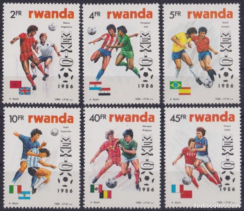 Selos: F-EX63481 RWANDA MNH 1986 WORLD SOCCER CHAMPIONSHIP FOOTBALL CUP.