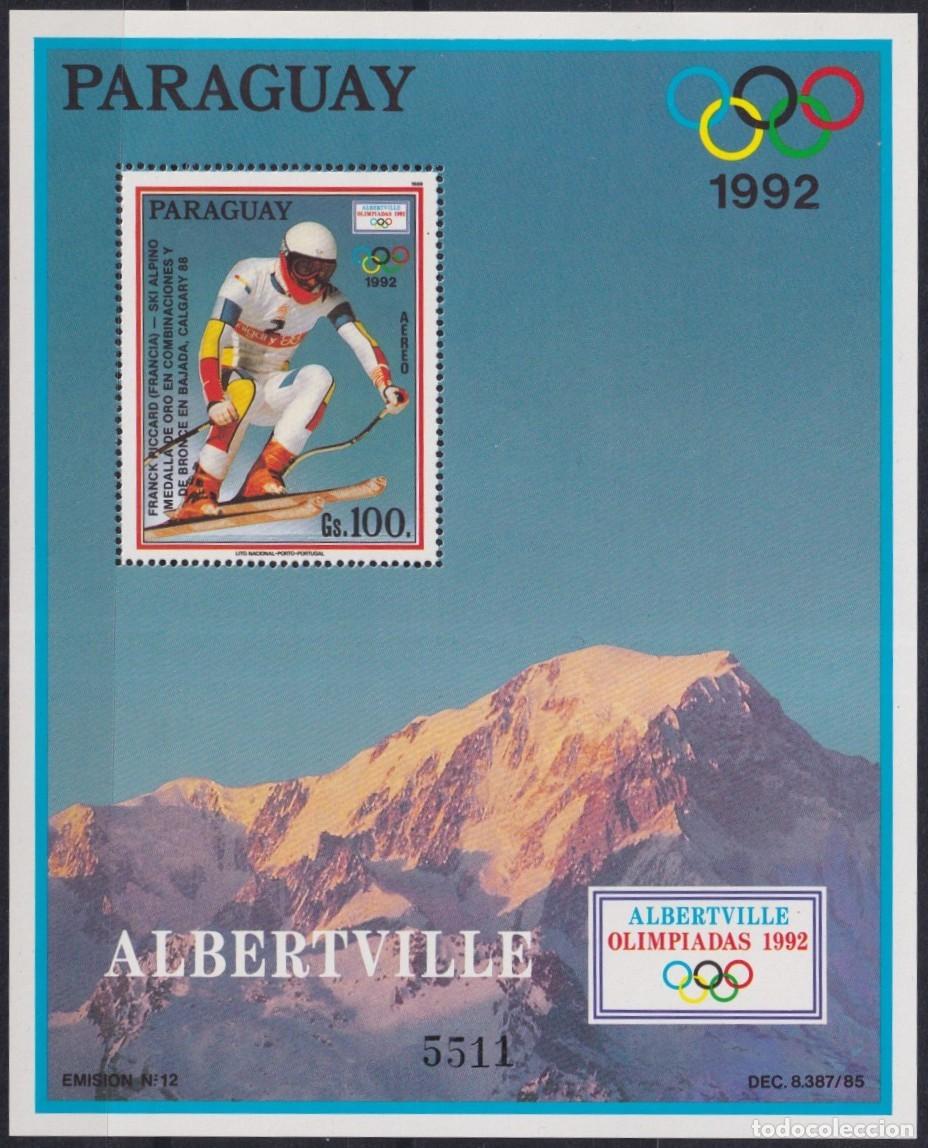 Selos: F-EX59879 PARAGUAY MNH 1992 WINTER OLYMPIC GAMES ALBERTVILLE SKI.