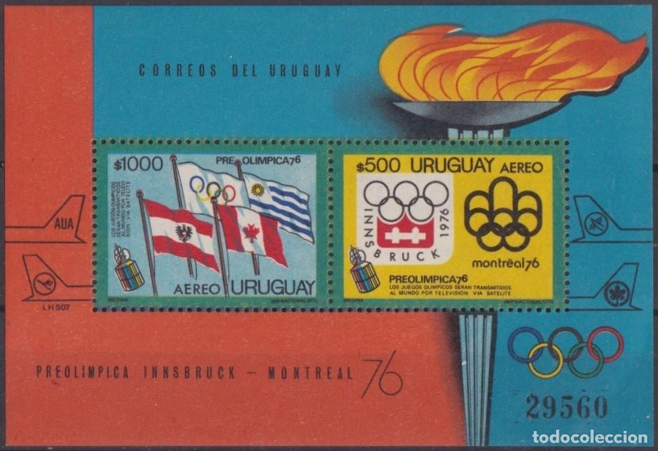 Selos: F-EX61817 URUGUAY MNH 1975 WINTER OLYMPIC GAMES INNSBRUCK & MONTREAL LIMITED EDITION.