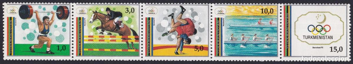Selos: F-EX63066 TURKMENISTAN MNH 1992 BARCELONA OLYMPIC GAMES TRYP EQUESTRIAN.