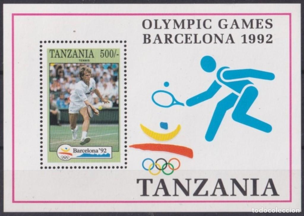 Selos: F-EX63068 TANZANIA MNH 1992 BARCELONA OLYMPIC GAMES TENNIS.