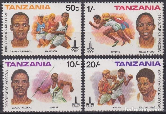 Selos: F-EX63478 TANZANIA MNH 1980 MOSCOW OLYMPIC GAMES JAVELIN BOXING ATHLETISM.
