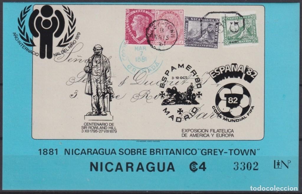 Timbres: F-EX64256 NICARAGUA MNH 1981 LITERACY YEAR OVERPRINT ESPAMER SOCCER WORLD CUP.