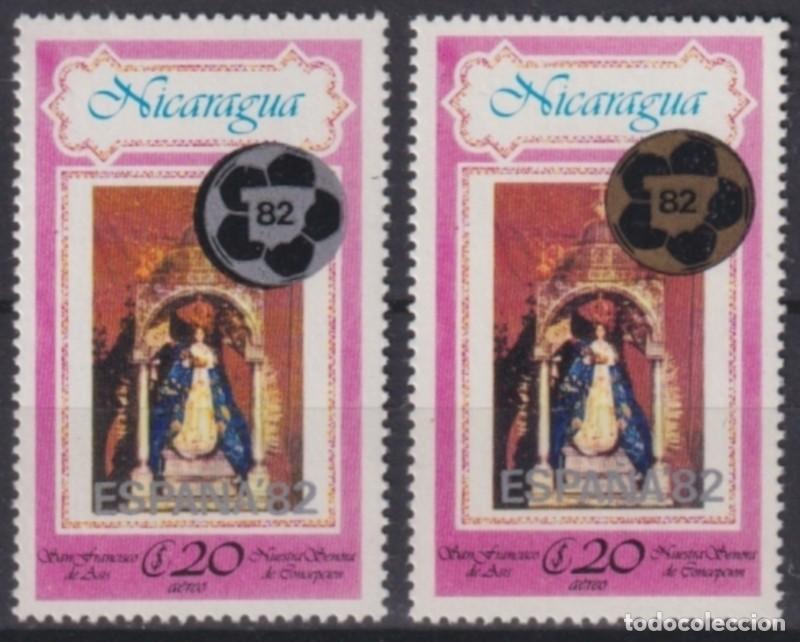 Timbres: F-EX64259 NICARAGUA MNH 1982 SILVER & GOLDEN OVERPRINT SOCCER WORLD CUP.