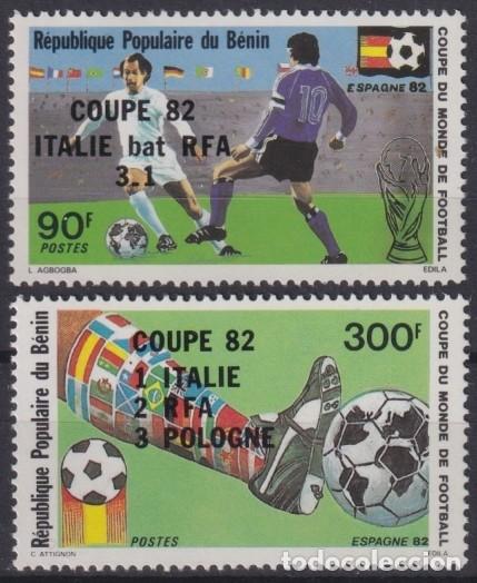 Timbres: F-EX64276 BENIN MNH 1982 WINNER OVERPRINT FIFA CHAMPIONSHIP SOCCER FOOTBALL.