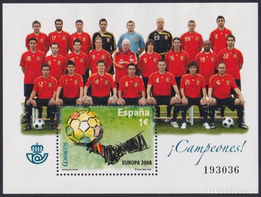 Timbres: F-EX64389 SPAIN ESPA&Ntilde;A MNH 2008 WINNER EUROPEAN SOCCER CHAMPIONSHIP CUP.
